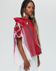 Anna 1, 100 percent cotton, reds white, boxy, crush collar, lattice_side view