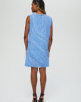 Ardor dress sleeveless 100% cotton various shades of blue recycled materials