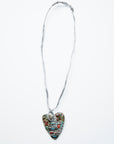 Lofinn necklace silver cord with multi heart